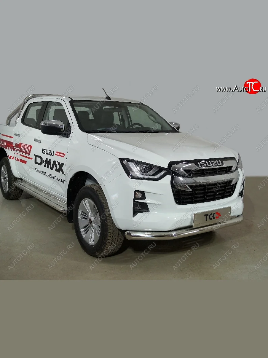 Защита переднего бампера нижняя d76,1 мм ТСС Тюнинг Isuzu D-Max RG DoubleCab (2020-2023) (нержавейка)  с доставкой в г. Керчь
