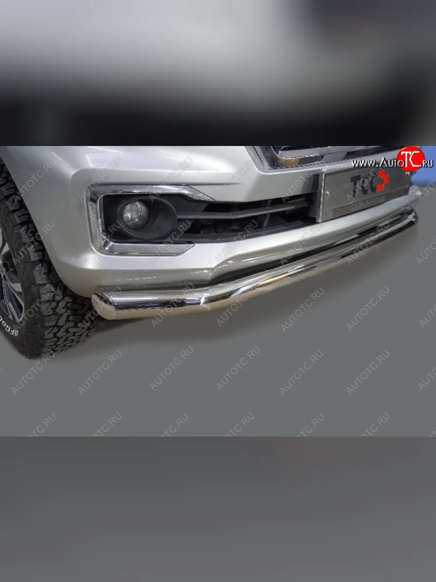 Защита переднего бампера нижняя d76,1 мм (Luxury ) ТСС Тюнинг Dong Feng DF6 пикап (2022-2025) (нержавейка)  с доставкой в г. Керчь
