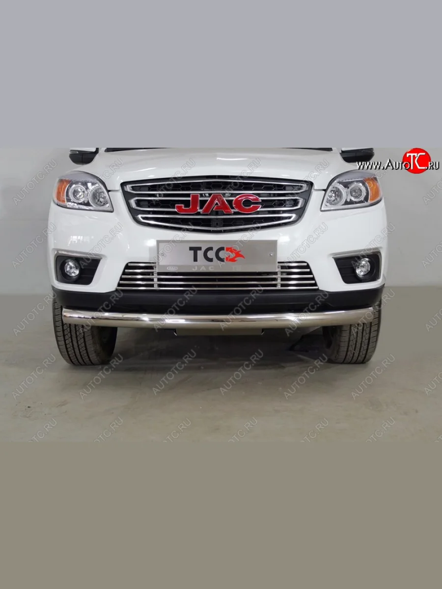 Защита переднего бампера нижняя d76,1 мм ТСС Тюнинг JAC T6 пикап (2018-2024) (нержавейка)  в Самаре Самарской области