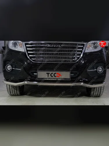 Защита переднего бампера волна d60,3 мм ТСС Тюнинг (нержавейка) Haval H9 (2017-2019) 1-ый рестайлинг
