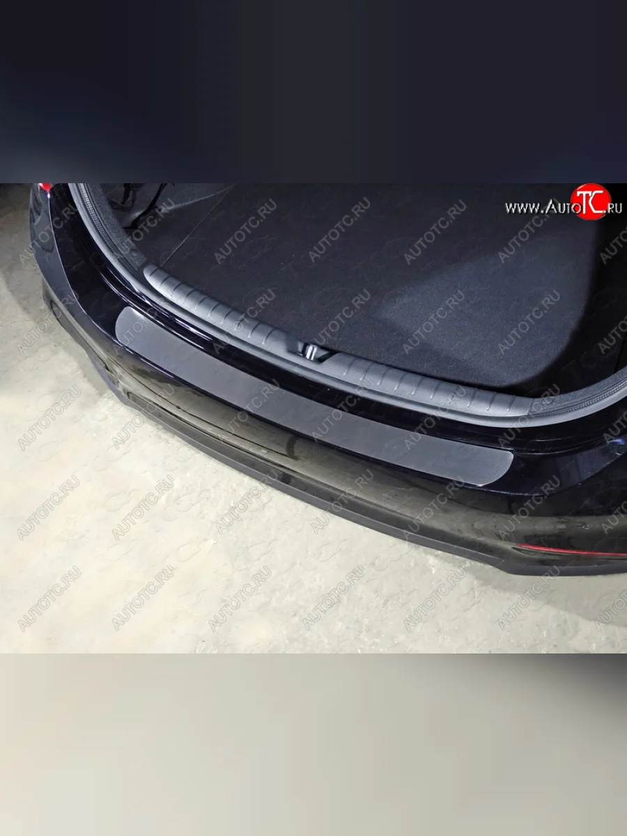 Накладки на задний бампер, ТСС Тюнинг Hyundai Solaris HCR седан дорестайлинг (2017-2020) (лист шлифованный)  в Перми Пермском крае