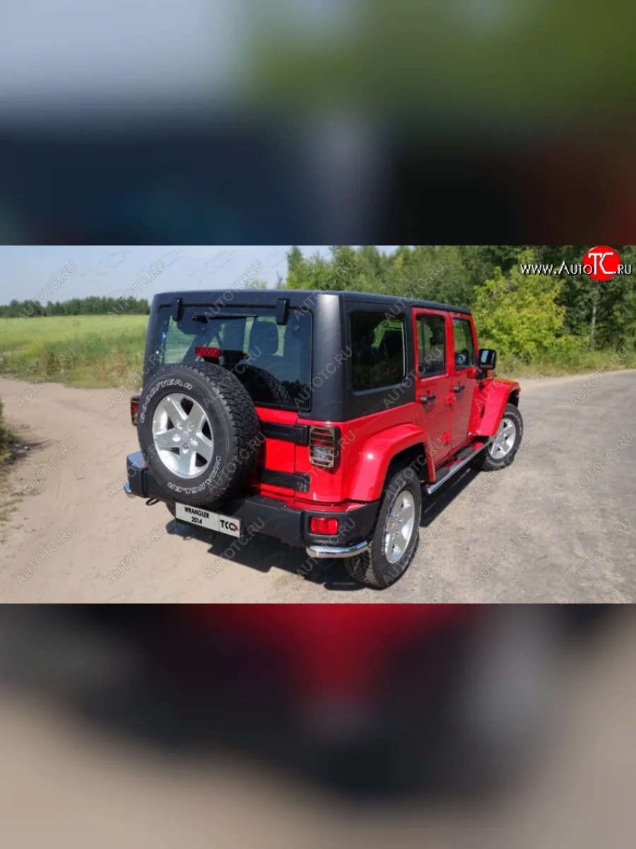 Накладки на задний бампер, ТСС Тюнинг Jeep Wrangler JK 3 дв. дорестайлинг (2006-2010) (декоративные)  в Перми Пермском крае