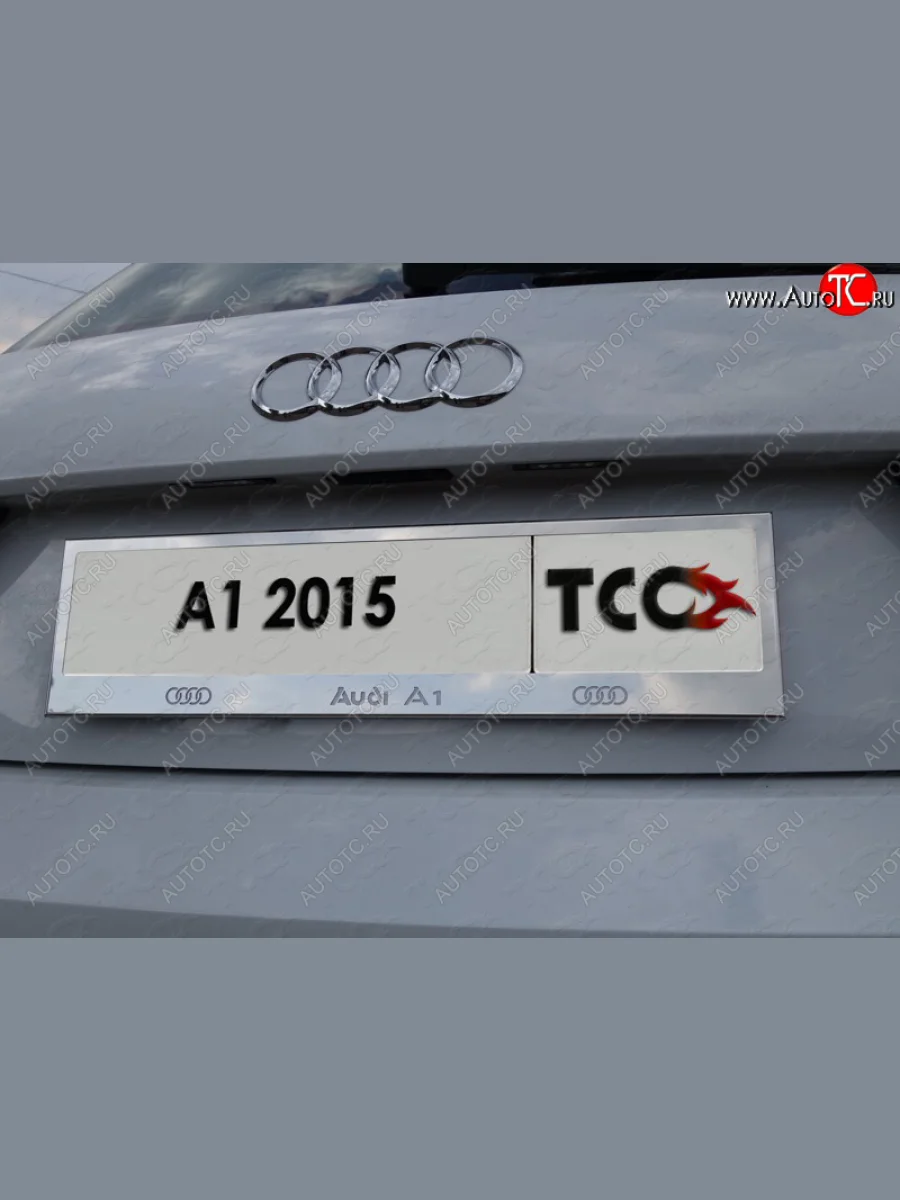 Рамка гос. номера ТСС Тюнинг Audi A1 8X1 хэтчбэк 3 дв. дорестайлинг (2010-2014) (нержавейка)  в Самаре Самарской области