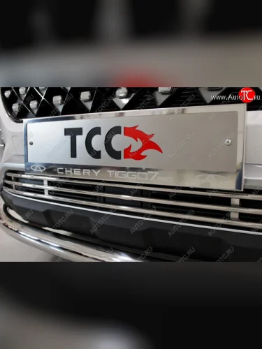 Рамка гос. номера ТСС Тюнинг (нержавейка) Chery Tiggo 7 PRO (2019-2025)