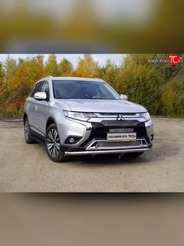 Рамка гос. номера ТСС Тюнинг (нержавейка) Mitsubishi Outlander GF 3-ий рестайлинг (2018-2022)