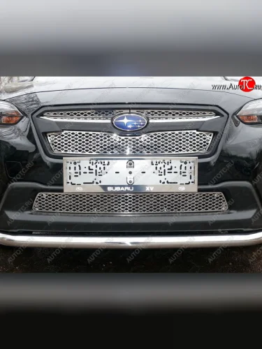 Рамка гос. номера ТСС Тюнинг (нержавейка) Subaru XV GT/G24 дорестайлинг (2017-2021)