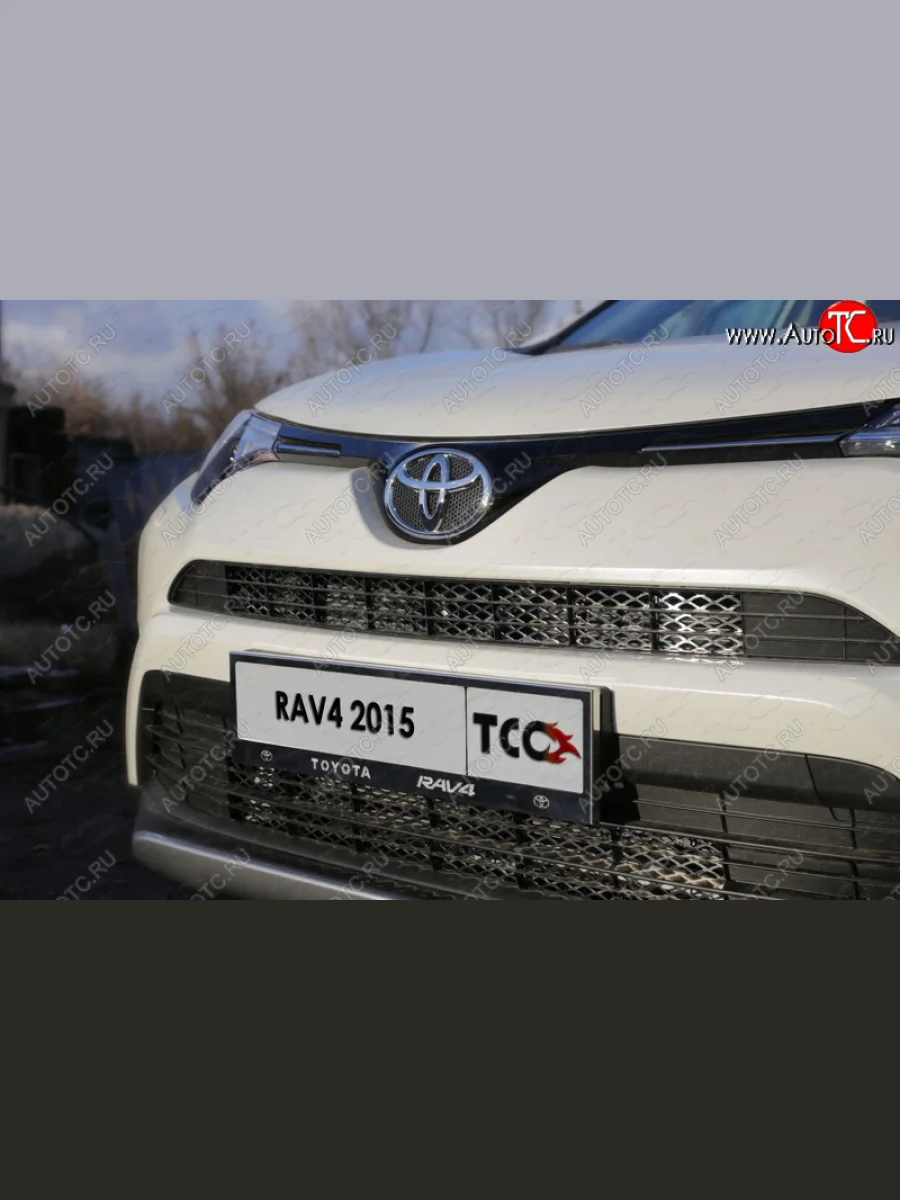 Рамка гос. номера ТСС Тюнинг Toyota RAV4 XA40 5 дв. рестайлинг (2015-2019) (нержавейка)  в Перми Пермском крае