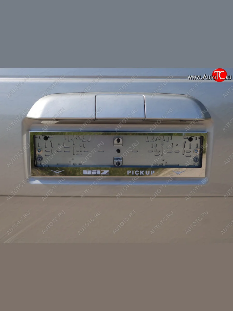 Рамка гос. номера ТСС Тюнинг Уаз Патриот 23632 2-ой рестайлинг пикап (2016-2025) (нержавейка)  в Перми Пермском крае
