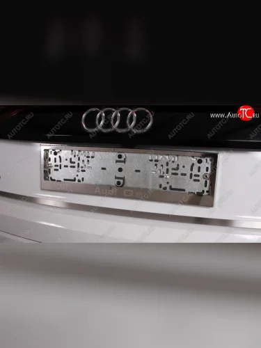 Рамка гос. номера ТСС Тюнинг (нержавейка) Audi Q8 4MN (2018-2022)