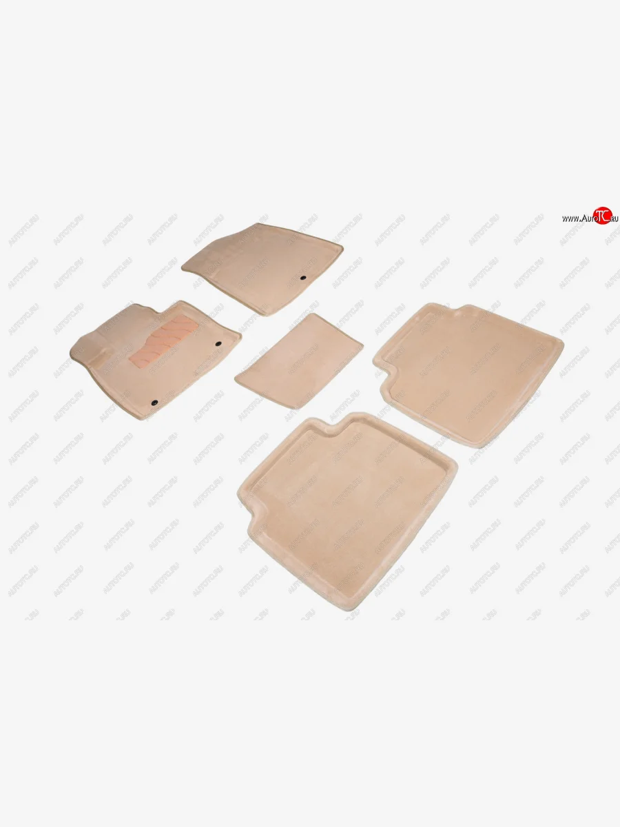 Комплект ковриков салона (ворсовые, 3D) SEINTEX KIA Optima 4 JF дорестайлинг седан (2016-2018) (Бежевый)  с доставкой в г. Керчь