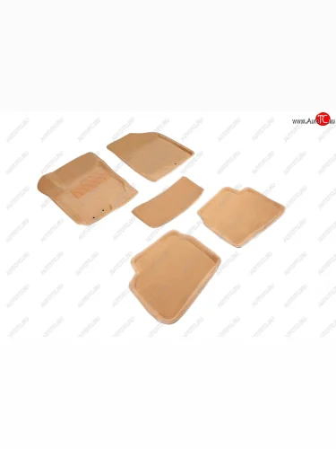 Комплект ковриков салона (ворсовые, 3D) SEINTEX (Бежевый) KIA Ceed 1 ED рестайлинг, хэтчбэк 5 дв. (2010-2012)