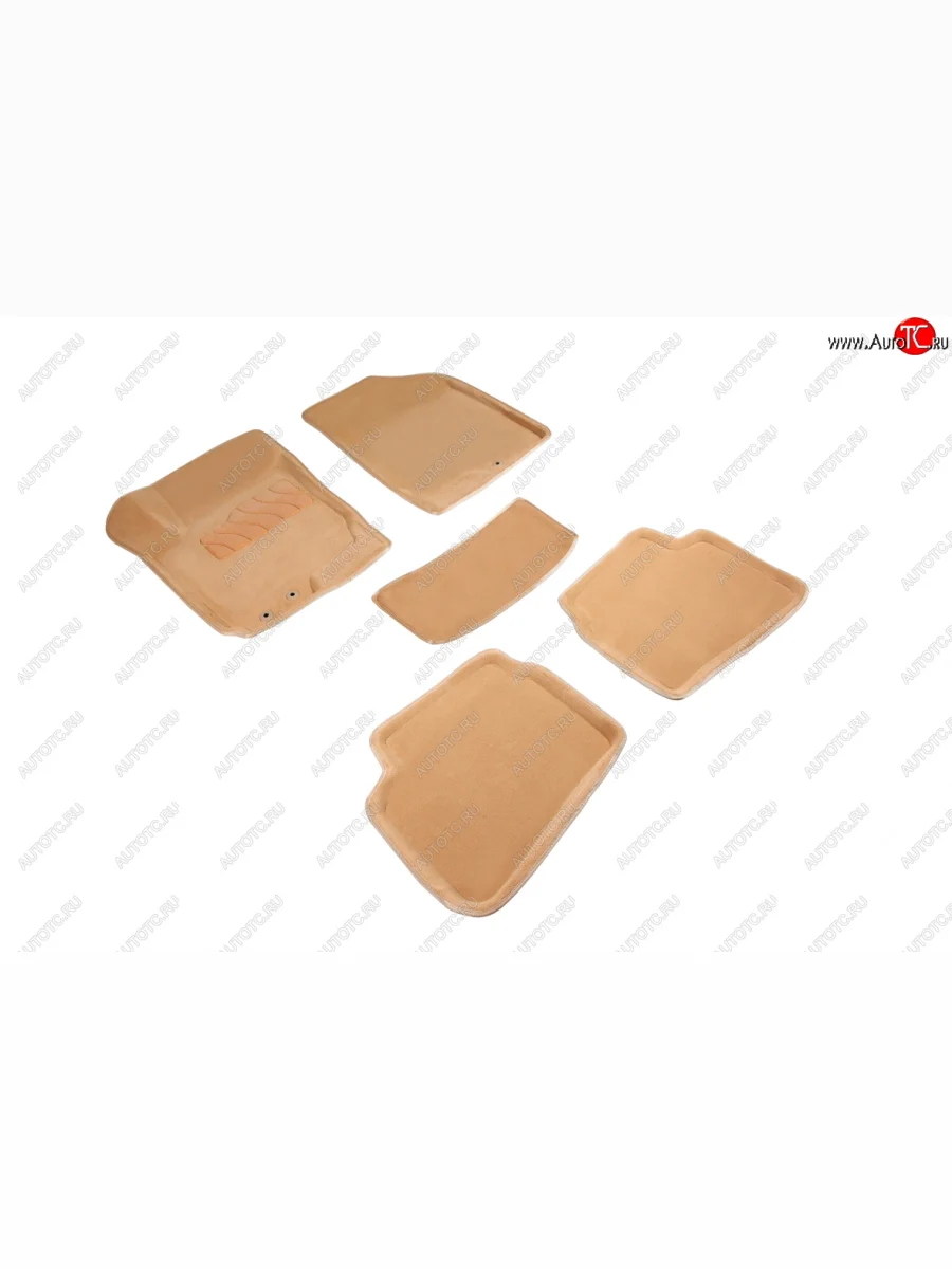 Комплект ковриков салона (ворсовые, 3D) SEINTEX KIA Ceed 1 ED рестайлинг, хэтчбэк 5 дв. (2010-2012) (Бежевый)  с доставкой в г. Керчь