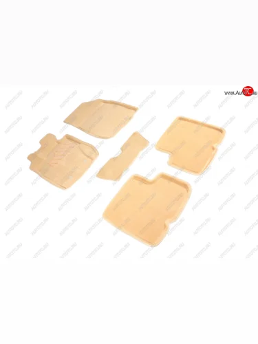 Комплект ковриков салона (ворсовые, 3D) SEINTEX (Бежевый) Renault Duster HS дорестайлинг (2010-2015)