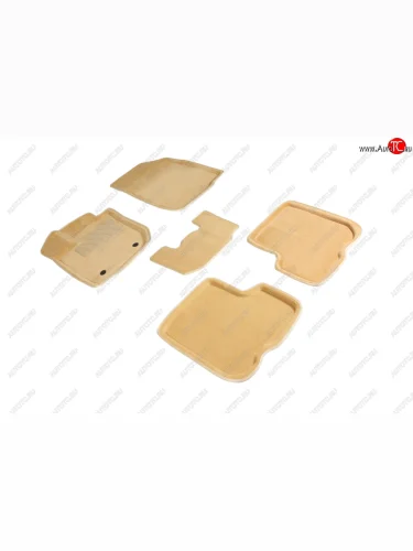 Комплект ковриков салона (ворсовые, 3D) SEINTEX (Бежевый) Renault Logan 2 дорестайлинг (2014-2018)