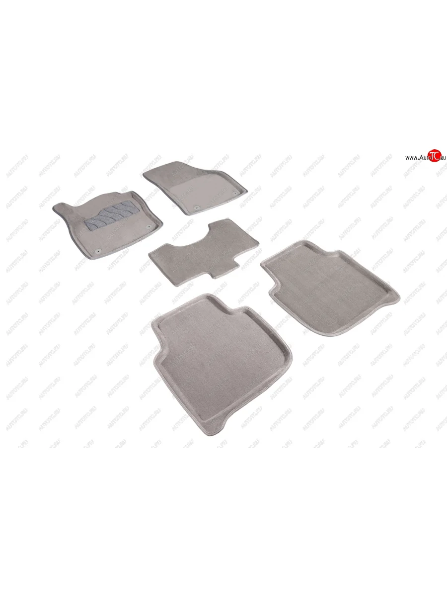 Комплект ковриков салона (ворсовые, 3D) SEINTEX  Skoda Kodiaq (2017-2021) 1 NS7 (Серый)  в Самаре Самарской области