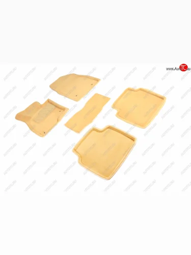 Комплект ковриков салона (ворсовые, 3D) SEINTEX (Бежевый) Mazda 6 GJ 2-ой рестайлинг универсал (2018-2025)