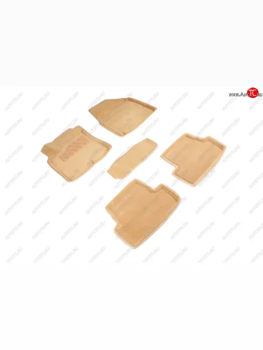 Комплект ковриков салона (ворсовые, 3D) SEINTEX (Бежевый) Nissan Qashqai 1 J10 дорестайлинг (2007-2010)