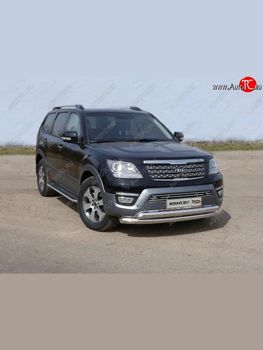 Рамка гос. номера ТСС Тюнинг KIA Mohave HM рестайлинг (2017-2020) (нержавейка)  в Керчи Республика Крым