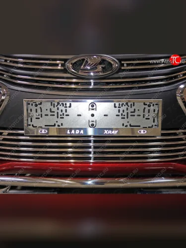 Рамка гос. номера ТСС Тюнинг (нержавейка) Лада ВАЗ XRAY (2016-2022)