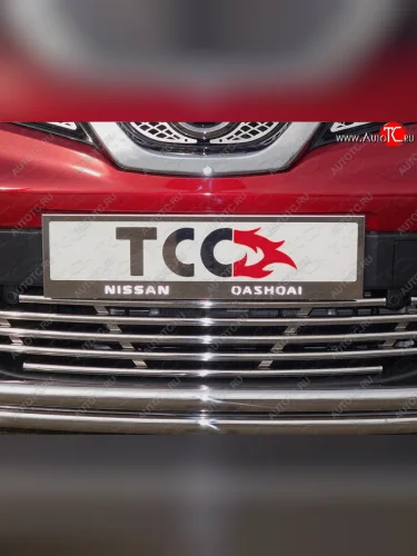Рамка гос. номера ТСС Тюнинг (нержавейка) Nissan Qashqai 2 J11 дорестайлинг (2013-2019)