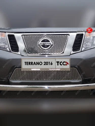 Рамка гос. номера ТСС Тюнинг (нержавейка) Nissan Terrano D10 дорестайлинг (2013-2016)