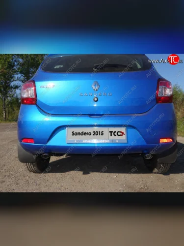 Рамка гос. номера ТСС Тюнинг (нержавейка) Renault Sandero 2 дорестайлинг (2014-2018)