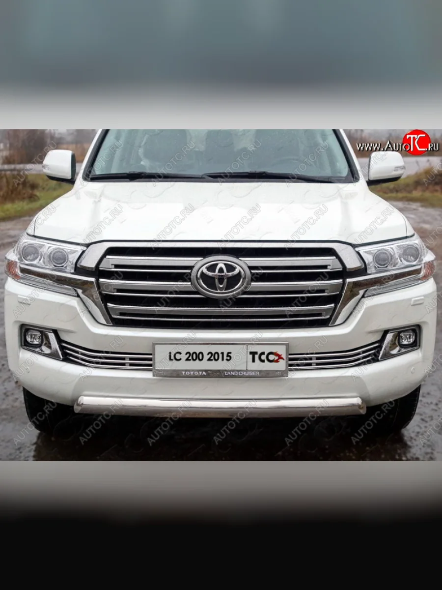 Рамка гос. номера ТСС Тюнинг Toyota Land Cruiser 200 2-ой рестайлинг (2015-2021) (нержавейка)  в Перми Пермском крае