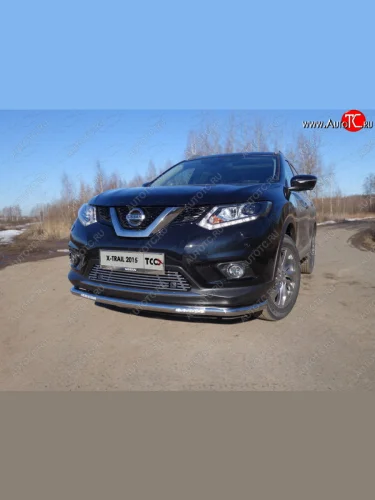 Рамка гос. номера ТСС Тюнинг (нержавейка) Nissan X-trail 3 T32 дорестайлинг (2013-2018)