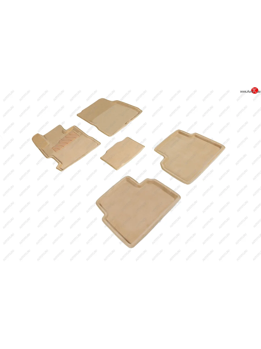 Комплект ковриков салона (ворсовые, 3D) SEINTEX Honda Civic FD седан дорестайлинг (2005-2008) (Бежевый)  в Самаре Самарской области