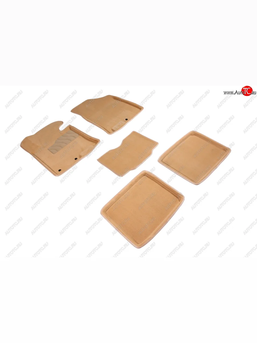 Комплект ковриков салона (ворсовые, 3D) SEINTEX Hyundai I40 1 VF дорестайлинг седан (2011-2015) (Бежевый)  в Перми Пермском крае
