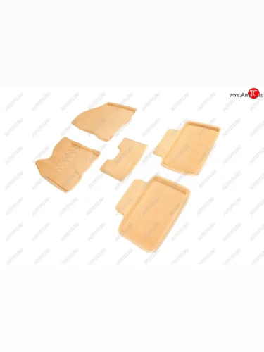 Комплект ковриков салона (ворсовые, 3D) SEINTEX (Бежевый) Лада ВАЗ Веста 2180 седан дорестайлинг (2015-2023)