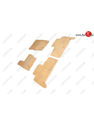 Комплект ковриков салона (ворсовые, 3D) SEINTEX (Бежевый) Land Rover Discovery 5 L462 дорестайлинг (2016-2020)