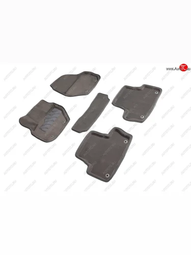 Комплект ковриков салона (ворсовые, 3D) SEINTEX (Серый) Volvo XC60  дорестайлинг (2008-2013)