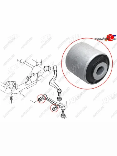 Сайлентблок рычага нижний прямого (ближ к шар) FR-FL SAT Mazda 6 GG лифтбэк дорестайлинг (2002-2005)