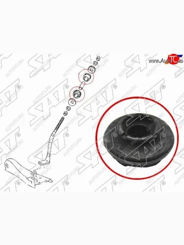 Сайлентблок рычага передней подвески FR-FL SAT Toyota Hiace H200 минивэн (Япония) дорестайлинг  (2004-2007)