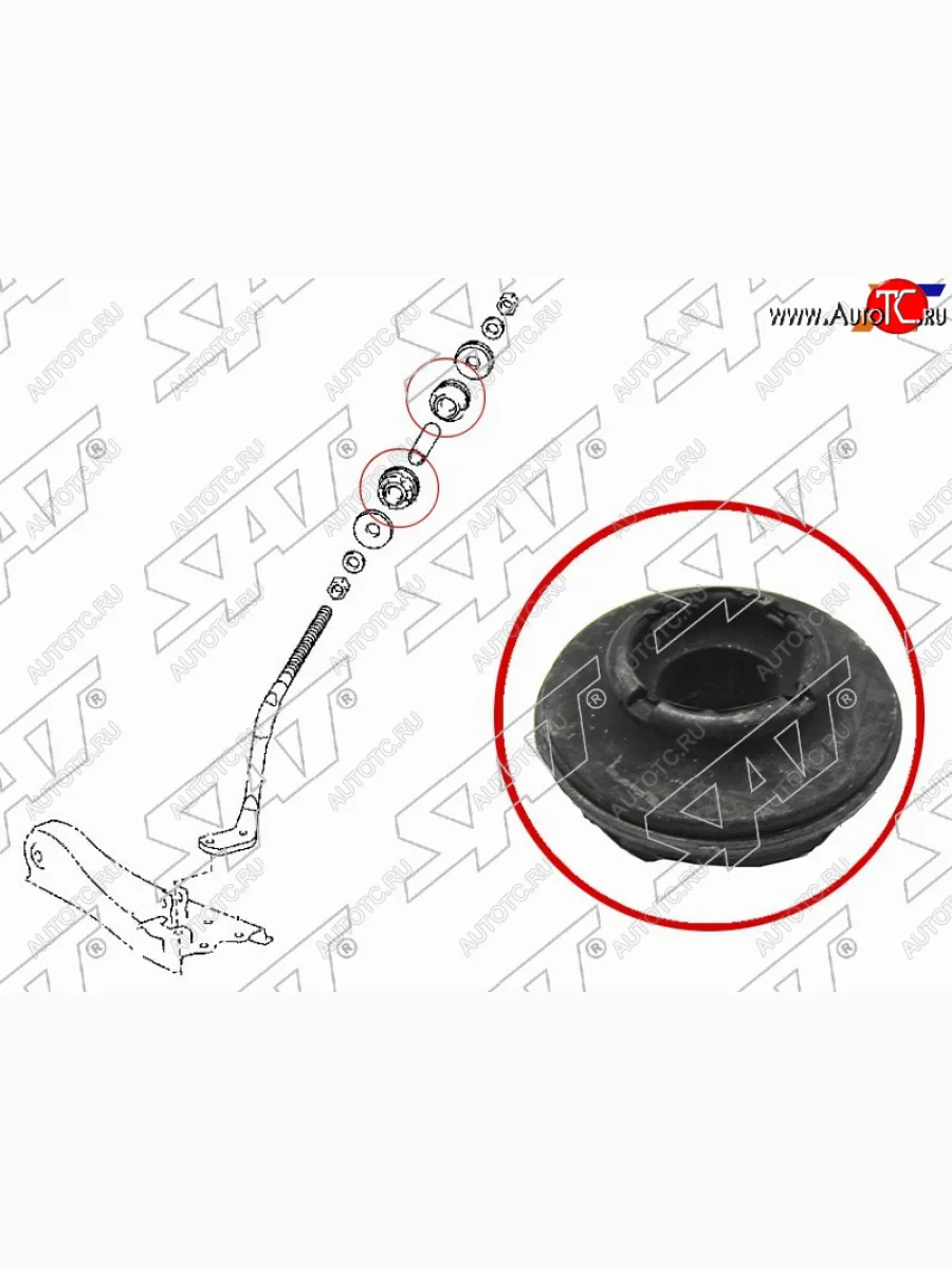 Сайлентблок рычага передней подвески FR-FL SAT Toyota Hiace H200 минивэн (Япония) дорестайлинг  (2004-2007)  в Керчи Республика Крым