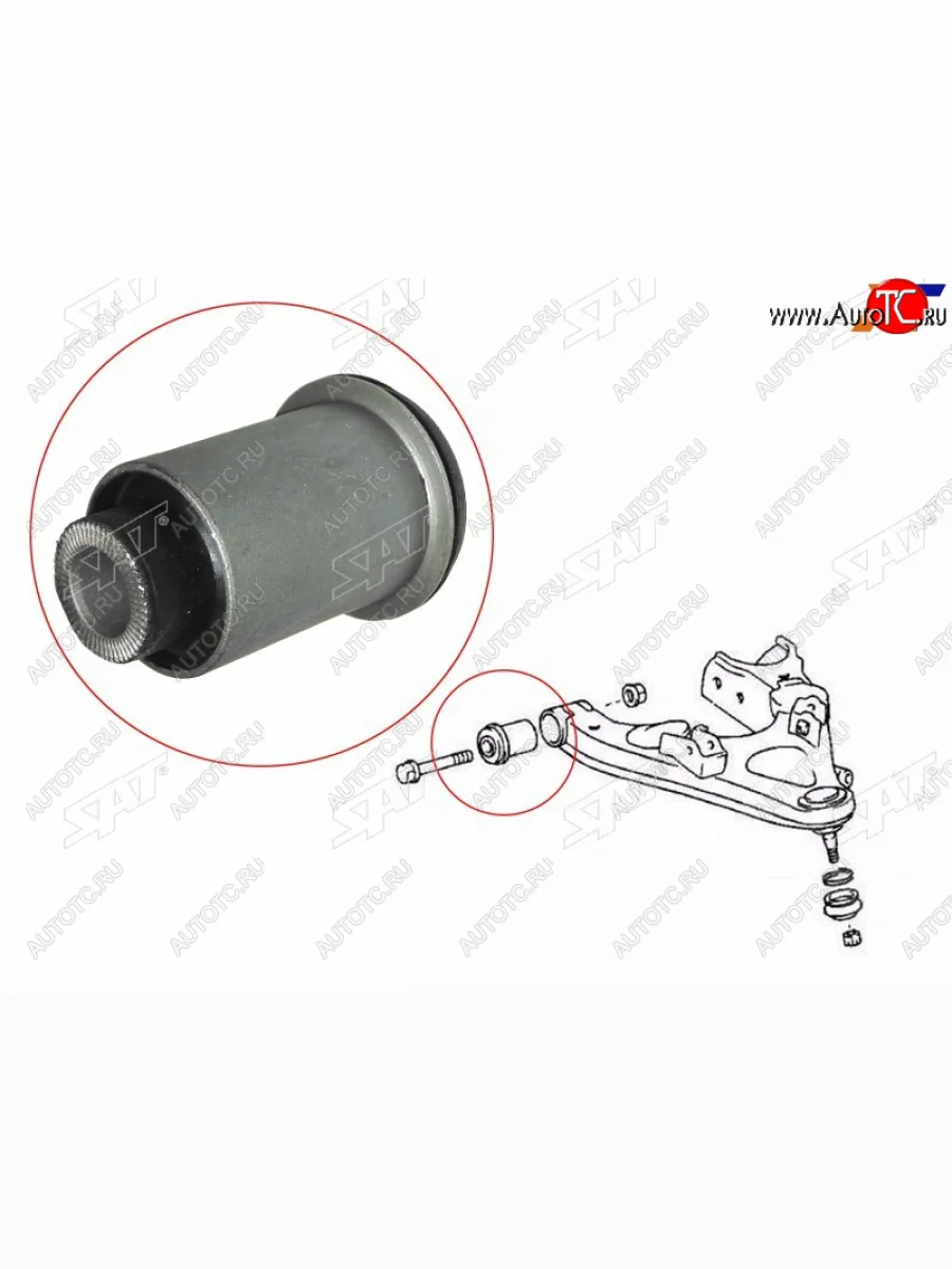 Сайлентблок переднего нижнего рычага FR SAT Toyota Land Cruiser 10 100 1-ый рестайлинг (2002-2005)  в Керчи Республика Крым