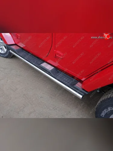 Накладки на пороги ТСС Тюнинг (декоративные) Jeep Wrangler JK 3 дв. дорестайлинг (2006-2010)