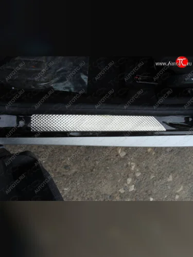 Накладки на пороги ТСС Тюнинг (лист декоративный) Nissan Terrano D10 дорестайлинг (2013-2016)