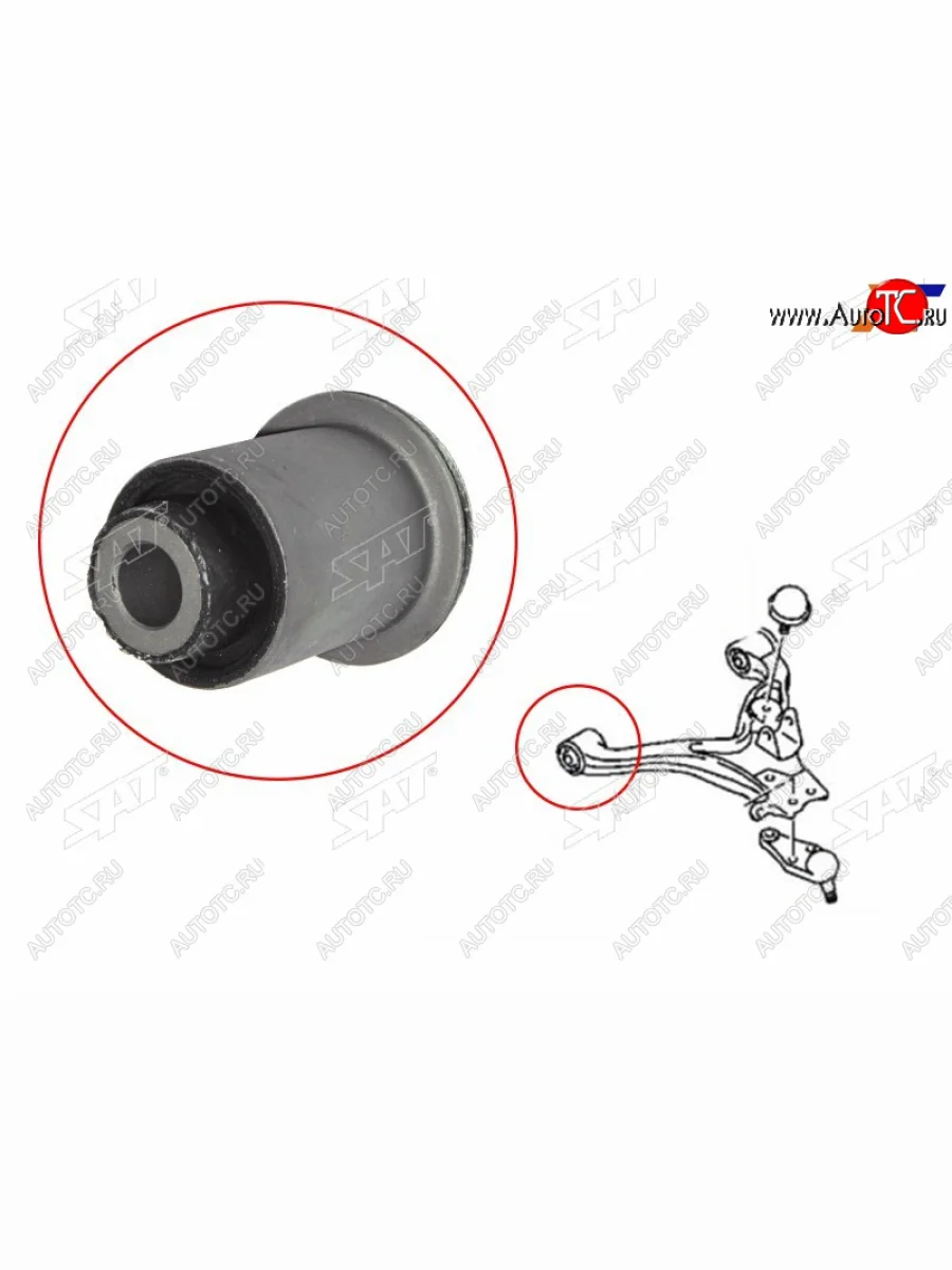 Сайлентблок переднего нижнего рычага FR SAT Mitsubishi Pajero 3 V70 дорестайлинг (1999-2003)  в Перми Пермском крае