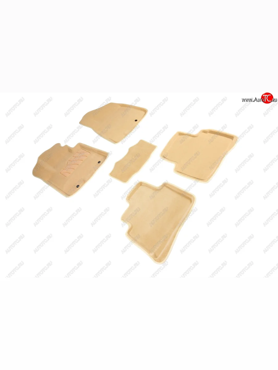Комплект ковриков в салон (ворсовые, 3D) Seintex Hyundai Tucson TL дорестайлинг (2015-2018) (Бежевый)  в Перми Пермском крае