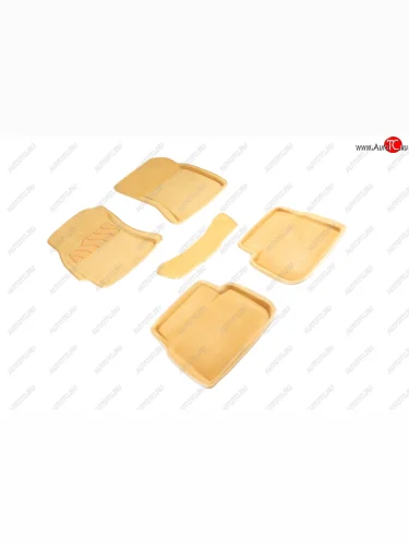 Комплект ковриков салона (ворсовые, 3D) Seintex (Бежевый) Subaru Forester SH (2008-2013)