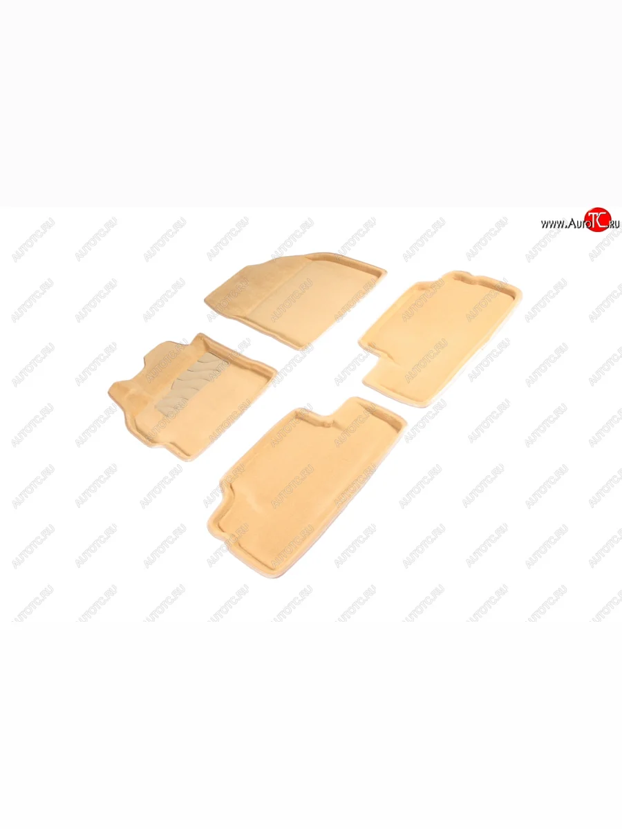 Комплект ковриков салона (ворсовые, 3D) Seintex Toyota Corolla E150 седан рестайлинг (2009-2013) (Бежевый)  с доставкой в г. Керчь