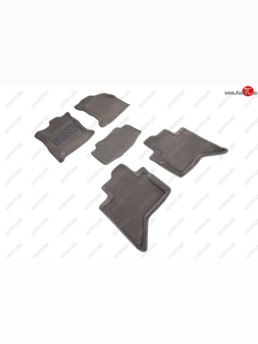 Комплект ковриков салона (ворсовые, 3D) Seintex Toyota Hilux AN120 1-ый рестайлинг (2017-2020) (Серый)  в Керчи Республика Крым