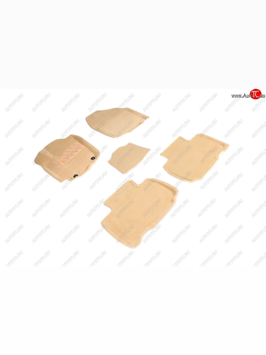 Комплект ковриков салона (ворсовые, 3D) Seintex Toyota RAV4 XA40 5 дв. дорестайлинг (2012-2015) (Бежевый)  с доставкой в г. Керчь