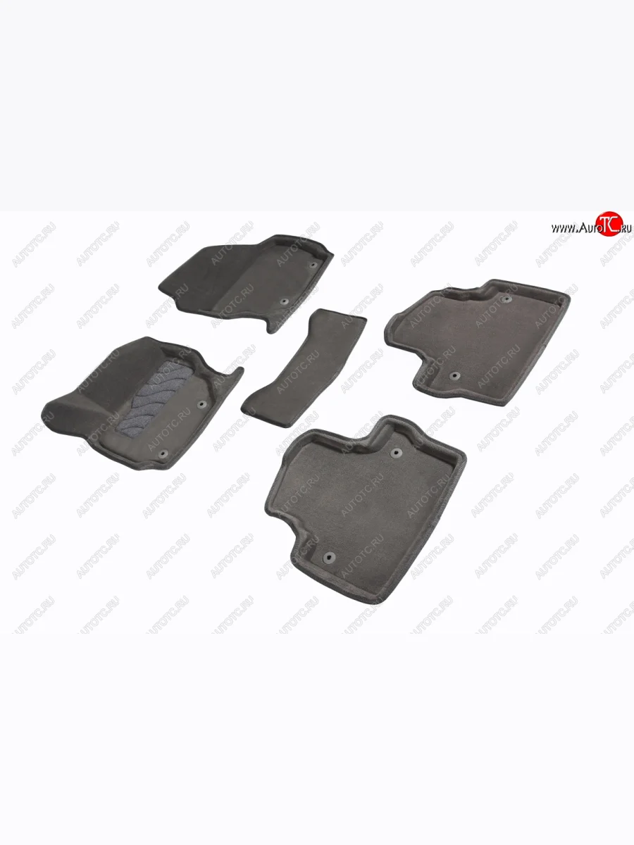 Комплект ковриков салона (ворсовые, 3D) Seintex Volvo XC70 рестайлинг (2013-2016) (Серый)  в Самаре Самарской области