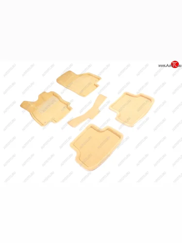 Комплект ковриков салона (ворсовые, 3D) Seintex (Бежевый) Volkswagen Golf 7 Mk7 хэтчбэк 5 дв. дорестайлинг (2012-2017)