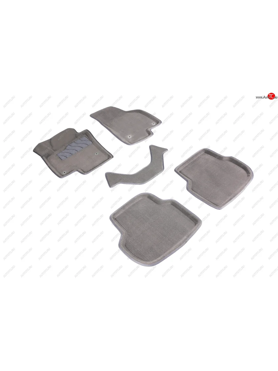 Комплект ковриков салона (ворсовые, 3D) Seintex Volkswagen Jetta A7 седан дорестайлинг (2018-2022) (Серый)  в Самаре Самарской области