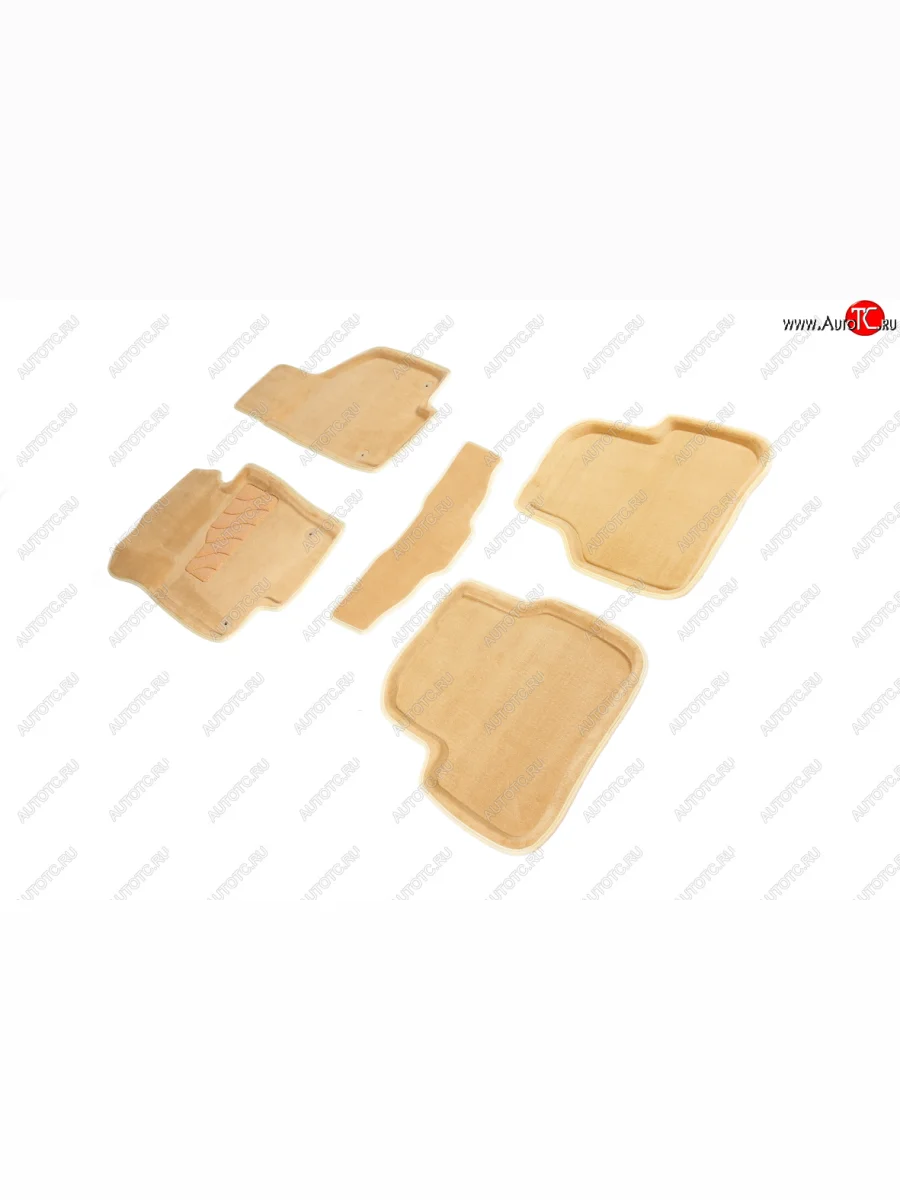 Комплект ковриков салона (ворсовые, 3D) Seintex Volkswagen Passat CC дорестайлинг (2008-2012) (Бежевый)  с доставкой в г. Керчь