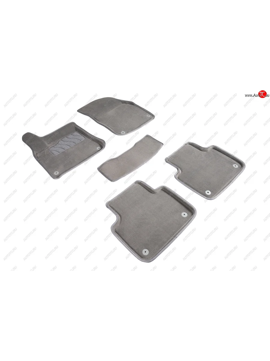 Комплект ковриков салона (ворсовые, 3D) Seintex Porsche Cayenne PO536 (2018-2025) (Серый)  с доставкой в г. Керчь